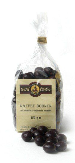 Caffe New York coffeebeans in dark chocolate